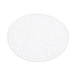 MILISTEN 30pcs Mesh Plastic Canvas DIY Round Plastic Canvas Sheets Craft Screen Clear Needlepoint Canvas Cross Grid Sheets for Acrylic Yarn Sewing Crochet White 7.7cm