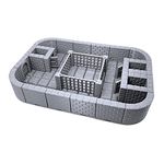 EnderToys Locking Dungeon Tiles - Prison Pit, Paintable 3D Printed Tabletop Role Playing Game Terrain Scenery for 28mm Miniatures,Grey