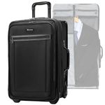 MODOKER Rolling Garment Bag with Wheels Away Luggage for Suits with Wheels Wheeled Garment Bag for Travel 2 in 1 Rolling Duffel Bag, Black, Black