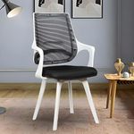 MRC Executive Mono Mesh Mid-Back Ergonomic Office Chair| Visitor Chair| Study Chair |Computer Chair | Work from Home (Mono Fixed, Black & White)