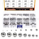 Tanstic 330Pcs 16 Size Metric Precision 304 Stainless Steel Bearing Steel Ball Assortment 1mm 2mm 2.5mm 3mm 3.5mm 4mm 4.5mm 5mm 5.5mm 6mm 7mm 8mm 9mm 10mm 11mm 12mm