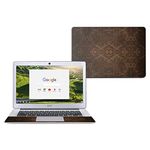 MightySkins Skin Compatible with Acer Chromebook 14" CB3-431 - Brown Linen | Protective, Durable, and Unique Vinyl Decal wrap Cover | Easy to Apply, Remove, and Change Styles | Made in The USA