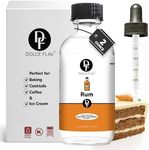 Dolce Flav Natural Rum Extract - 2 Ounce Water-Soluble Multipurpose Flavoring Ideal for Baked Goods, Beverages, Coffee, Desserts & Ice Cream - Perfect Kitchen Gift for Holidays