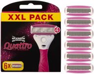 WILKINSON SWORD - Quattro For Women | Smooth Glide | Pack of 6 Razor Blade Refills