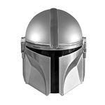 Mandalorian Helmet, Boba Fett Full Head PVC Mask Halloween Cosplay Costume Props For Adult Silver