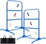 Winthai 2PCS Ladder Toss Ball Game Set with Score Tracker, Portable Foldable Metal Frame & Stable Tripod Base with Carry Bag for Indoor/Outdoor Backyard, Camping, Yard, Beach, Lawn