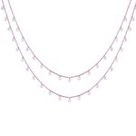 GIVA 925 Silver Rose Gold Layered Queens Necklace | Gifts for Women and Girls |With Certificate of Authenticity and 925 Stamp | 6 Month Warranty*