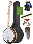 Deering Goodtime 2 DECO Series 5-String Maple Resonator Bluegrass Banjo 1920's Art Deco Inlay with Instrument Alley Bag, Tuner, Strings, Mute, Picks, Strap Bundle - Made in the USA