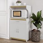 Lavish Home Microwave Stand with St