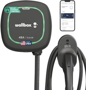 Wallbox Pulsar Plus Level 2 EV Charger Hardwired 48 Amp - EVSE 11.5kW 240V Electric Vehicle Charging Station J1772-25ft Cable - Electric Car Charger for Outdoor & Indoor - Energy Star & UL Certified