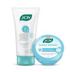 Joy Summer Daily Cleanse & Moisturize Combo For Sensitive Skin with Ceramides pH 5.5 Face Wash (150ml) & Hydra Refresh Ultra Light Gel (150ml) | Facial Combo Kit for Sensitive Skin for Women & Men