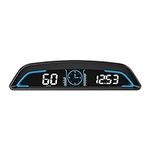 Head Up Display Upgrade Digital HUD GPS 5.5 inch Large LCD Display with Car Performance Test MPH Speed Fatigued Driving Alert Overspeed Alarm Trip Meter for All Vehicle.iKiKin G3