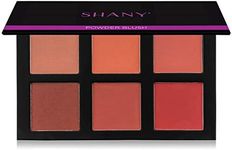 SHANY Shimmer & Matte Powder Blush Makeup Palette with Mirror - 6 Color Makeup Blush Palette - BLUSH