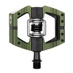 Crankbrothers Mallet E Mountain Bike Pedals - Dark Green Camo Collection - MTB Enduro Optimized Platform - Clip-in System Pair of Bicycle Mountain Bike Pedals (Cleats Included)