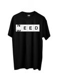 Lezoir Need Weed Printed 100% Biowash Cotton Black Unisex T-Shirt (X-Large)