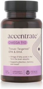 Accentrate Omega 110 w/LYSOVETA LPC | EPA & DHA Supplements for Brain Health | Focus, Memory, & Mood | 6X Better Absorption Than Fish Oil | Omega-3 Fatty Acid Supplements | 60 Softgels (Month)