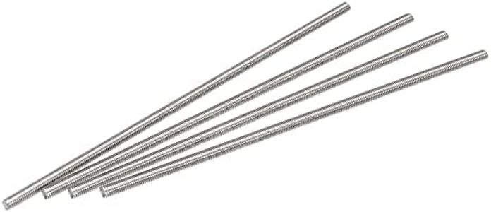 sourcing map 4Pcs M4 x 150mm Fully Threaded Rod 304 Stainless Steel Right Hand Threads