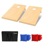 GoSports Tailgate Size Solid Wood Premium Cornhole Set