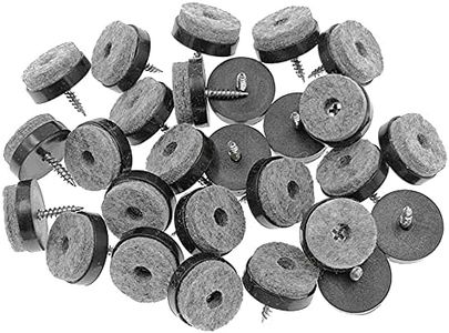 50pcs Felt Furniture Pads, Furniture Glide Screw-on Felt Pad Slider Floor Protector Furniture Pads for Hardwood Floors for Furniture Chair Table Sofa Leg Feet Floor Protectors (20mm, Black)