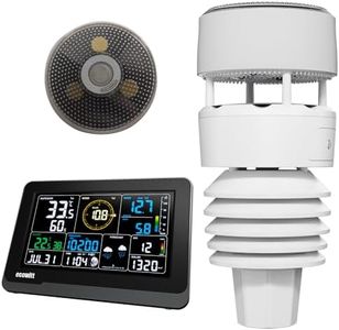 ECOWITT WS3901 Station météo, 7 en 1 Unité de détection extérieure WS90, 7.5 pouces 3 en 1 Wifi Home Indoor LCD Color Console, 3 capteurs intégrés pour WS90/WS80/WS85/WS69