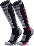 TSLA 2 Pack Men and Women Winter Ski Socks, Calf Compression Snowboard Socks, Warm Thermal Socks for Cold Weather