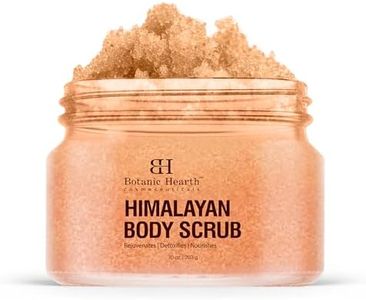 Botanic Hearth Himalayan Salt Body Scrub with Lychee Oil, Exfoliating Body Scrub act as Body Exfoliator & helps with Moisturizing Skin, Acne, Cellulite, Dead Skin Scars, Wrinkles 283 g