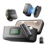 GRENARO P10 Wireless Mic for Youtubers with 3-Level Noise Reduction,Mic for YouTube Wireless with 40H Charging Case,mic Wireless Compatible with Devices Featuring Type-C and Lightning Ports Devices