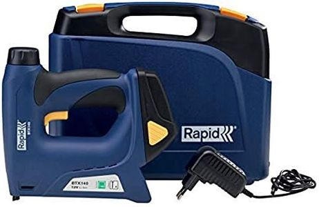 Rapid BTX140 - Agrafeuse-Cloueuse Électrique Sans Fil à Batterie pour Agrafes N°140 & Pointes N°8, 1300 Tirs par Charge, pour les Travaux de Fixation, Puissance Réglable (5001387)