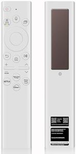 BN59-01391A Solar Voice Remote Replacement for Samsung Frame TV Remote with Bluetooth Rechargeable Solar Cell, Compatible with Samsung 2021-2023 Neo LED Smart 4K Ultra HD TV, 4 Shortcut Buttons, White