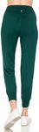 Leggings Depot Women's Printed Solid Activewear Jogger Track Cuff Sweatpants, Activeflex Slim-fit Jogger-forest Green, Medium