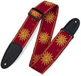 Levy's Leathers Jacquard Woven Guitar Strap, 2-Inch Wide, Red