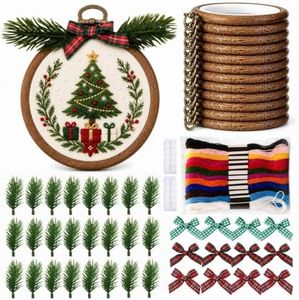 Mini Embroidery Hoops, 3 Inch Embroidery Hoop Christmas Ornaments Set