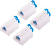 4 Pcs Rolling Tube Toothpaste Squeezer Dispenser Bathroom Toothpaste Creams Ointment and Pastes Holder Multi Purpose (Blue)