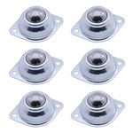 DGQ 1" Roller Ball Transfer Bearings 6Pcs Unit Table Conveyor Roller Ball 110Lb Capacity Swivel Ball Caster for Transmission, Furniture, Wheelchair