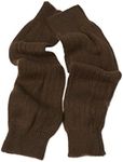 Cashmere Boutique: 100% Pure Cashmere Leg Warmers (Color: Dark Brown, Size: One Size)