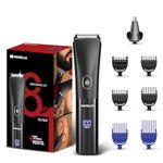 Havells 8 in 1 Digital Grooming Kit |2-in-1 Special Blade|Nose & Ear Attachment|4 Beard & 2 Hair Combs|Type C Turbo Charge|No Nicks & Cuts|2 Year Guarantee|GS7608