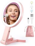 LitBear Travel Makeup Mirror with L