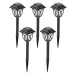 Drumstone { Limited Stock 15 Years Warranty ) Solar Pathway Lights Outdoor 5 Pack LED Lamps Solar Powered Garden Lights Landscape Path Light for Patio Lawn Yard Walkway Driveway - Warm White