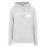 New Balance NB Classic Core Fleece Hoodie, Women, Athletic Grey, XS