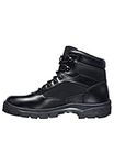 Skechers Men's Wascana Benen Industrial Boot, Black Leather W Textile, 8 UK