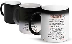 FirseBUY Friends Quotes Magic Mug - Ceramic 11 Ounce Friendship Printed Coffee Cup (Black)