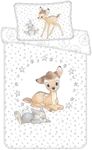 Disney Bambi Stars Baby Bedding Set, Duvet Cover 2 Pieces 100 x 135 cm + Pillowcase 40 x 60 cm, 100% Cotton