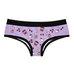 Womens I Like Coffee And Maybe 3 People Panties Funny Caffeine Lovers Graphic Novelty Underwear For Ladies (Purple) - M