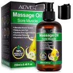 Massage Oils for Massage Therapy 250ML Massage Oil for Muscle Pain Relief, Warming, Relaxing - Sports Massage Oil for Improved Recovery and Deep Tissue Massage