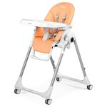 Peg Perego Prima Pappa Zero 3 - High Chair - for Children Newborn to 3 Years of Age - Made in Italy - Peach (Light Orange)