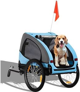 zoomundo Dog Bike Trailer Pet Bicycle Carrier Cargo Animal Dogs Travel Buddy in Turquoise