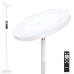 LED Floor Lamp, Sky Bright LED Modern Torchiere Super Bright Floor Lamp,Tall Standing Lamp 3000K-6000K Stepless Dimming with Remote & Touch Control 3 Color Temperatures for Living Room,Bed Room,Office