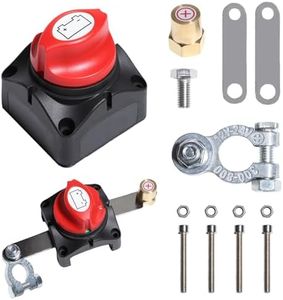 shengbowi Battery Disconnect Switch 12V 48V Waterproof Marine Top Post Cut Off Switch Master for Car RV Boat ATV UTV Vehicles
