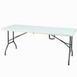 SAKUSEI 6ft 1.8m Heavy Duty Folding Table Trestle Party Garden Table With Carry Handle