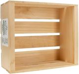 Good Wood by Leisure Arts Wooden Half Crate Craft Caddy in Unfinished Pine for Storage Wood Crates, Large Decorative Boxes and Centerpieces for The Home and Table 11.75" X 10X4.8"